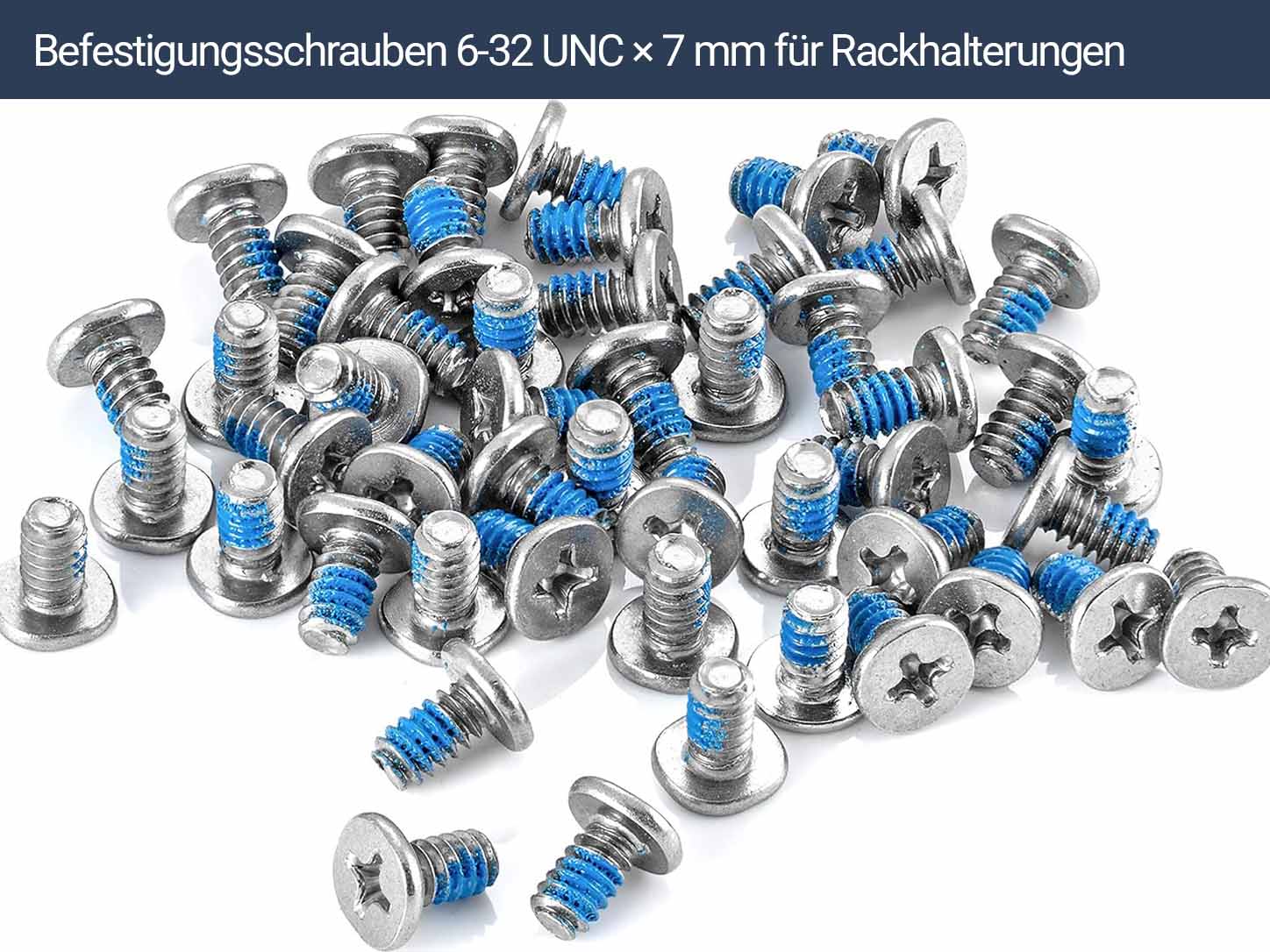 20 Befestigungsschrauben 6-32 UNC × 7 mm für Rackhalterungen