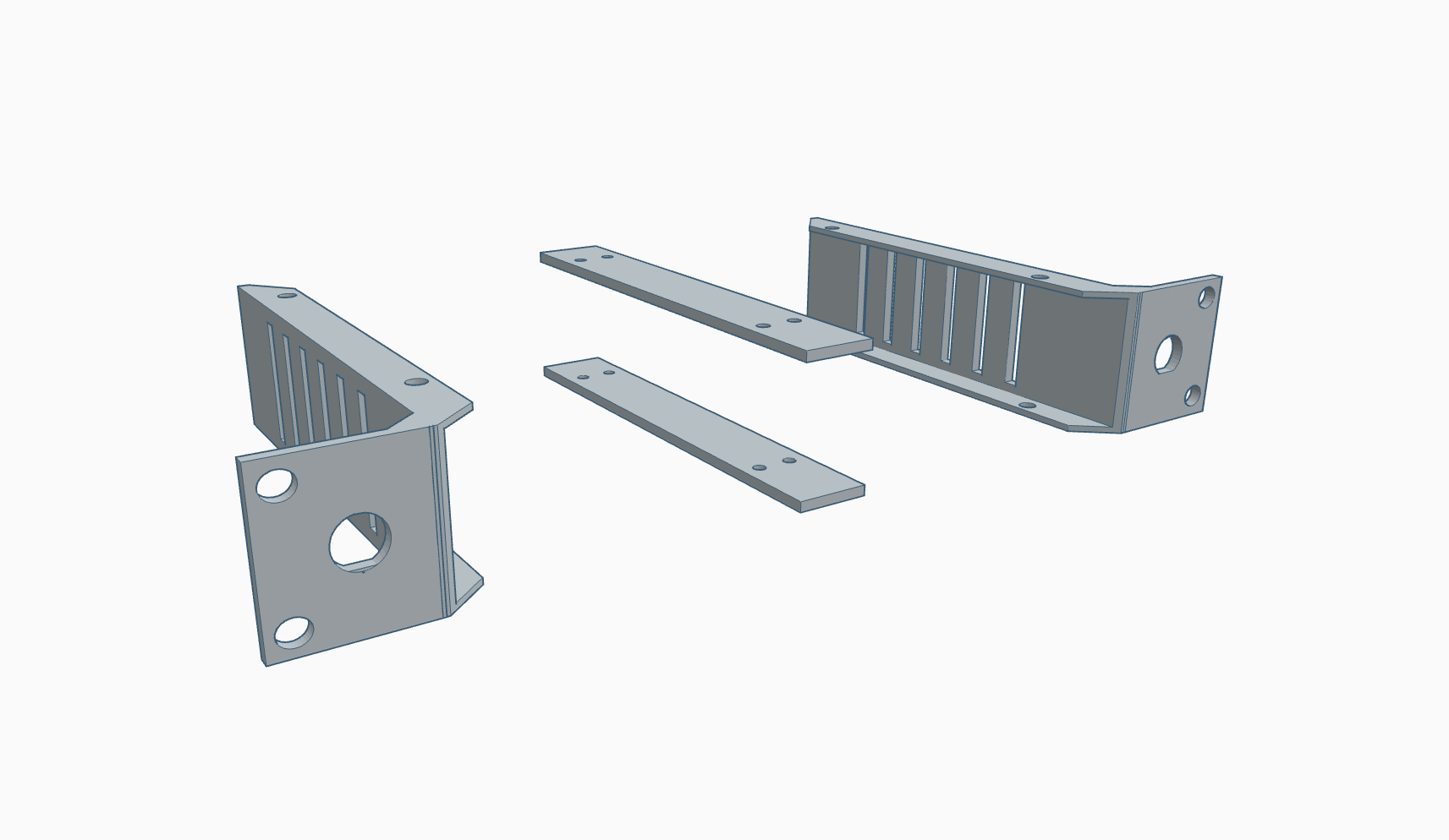 3D-Modell der Frontblende für Shure SLXD Rackhalterung