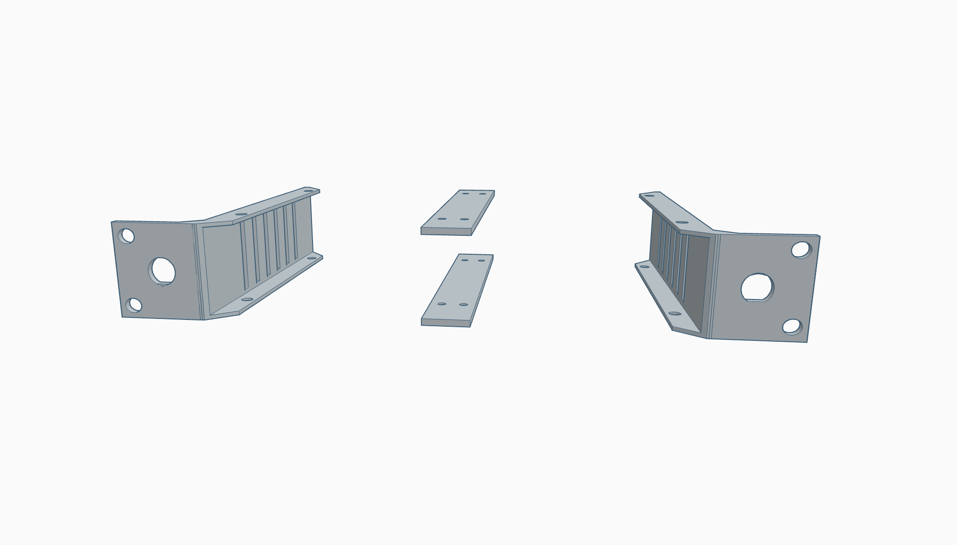 3D-Modell der Frontblende für Shure SLXD Rackhalterung