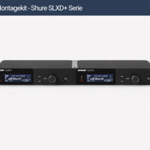 Rackhalterung für Shure SLXD+ Empfänger – Frontansicht